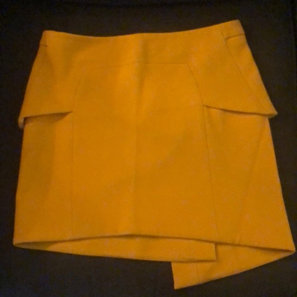 The Kooples Mustard Asymmetrical Skirt - Picture 3 of 6